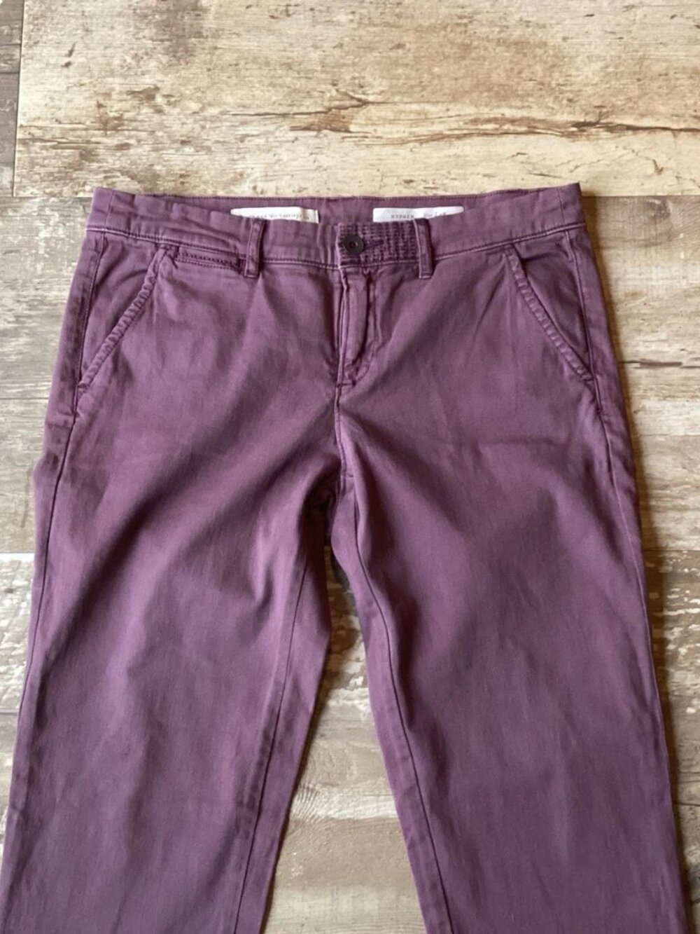 Pilcro And The Letterpress Hyphen Pants Plum Cotton Stretch Women’s 28 - Picture 2 of 8